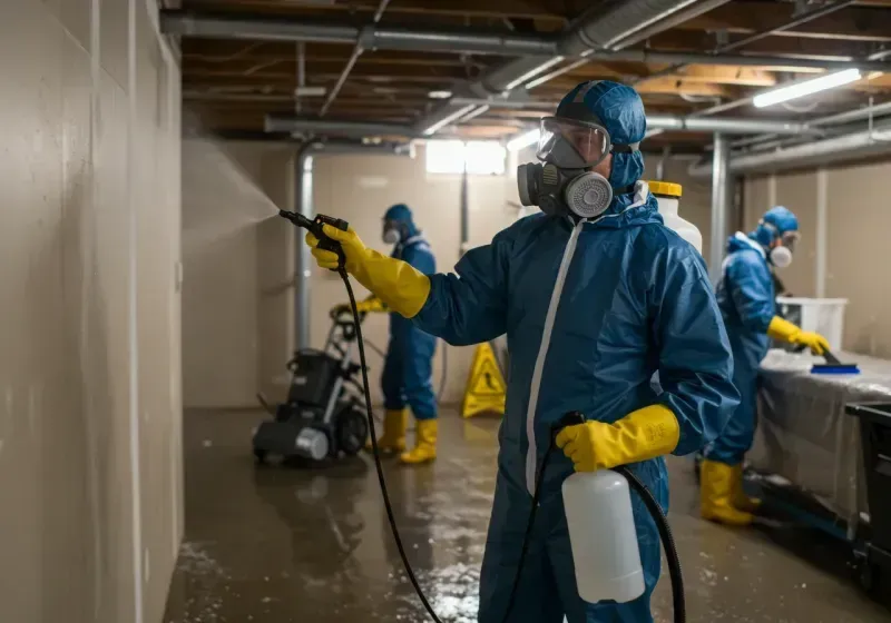 Basement Sanitization and Antimicrobial Treatment process in Sarasota, FL